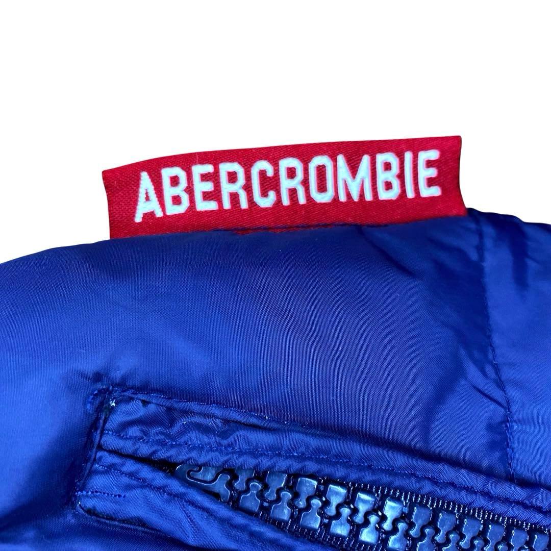 野*ス様 美品 アバクロ ダウンベスト M USA 92 ネイビー レッド