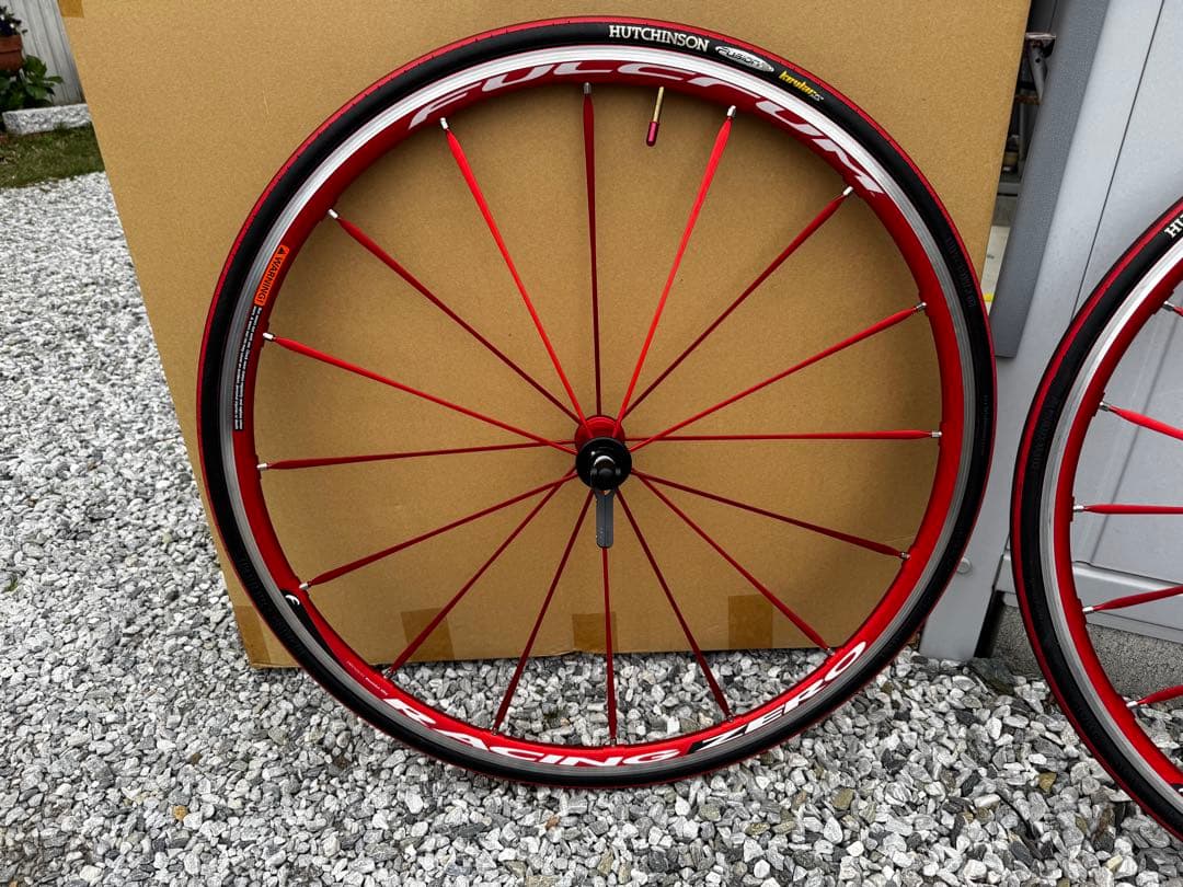 美品FULCRUM Racing Zero ホイール前後　レッドホイールカバー付