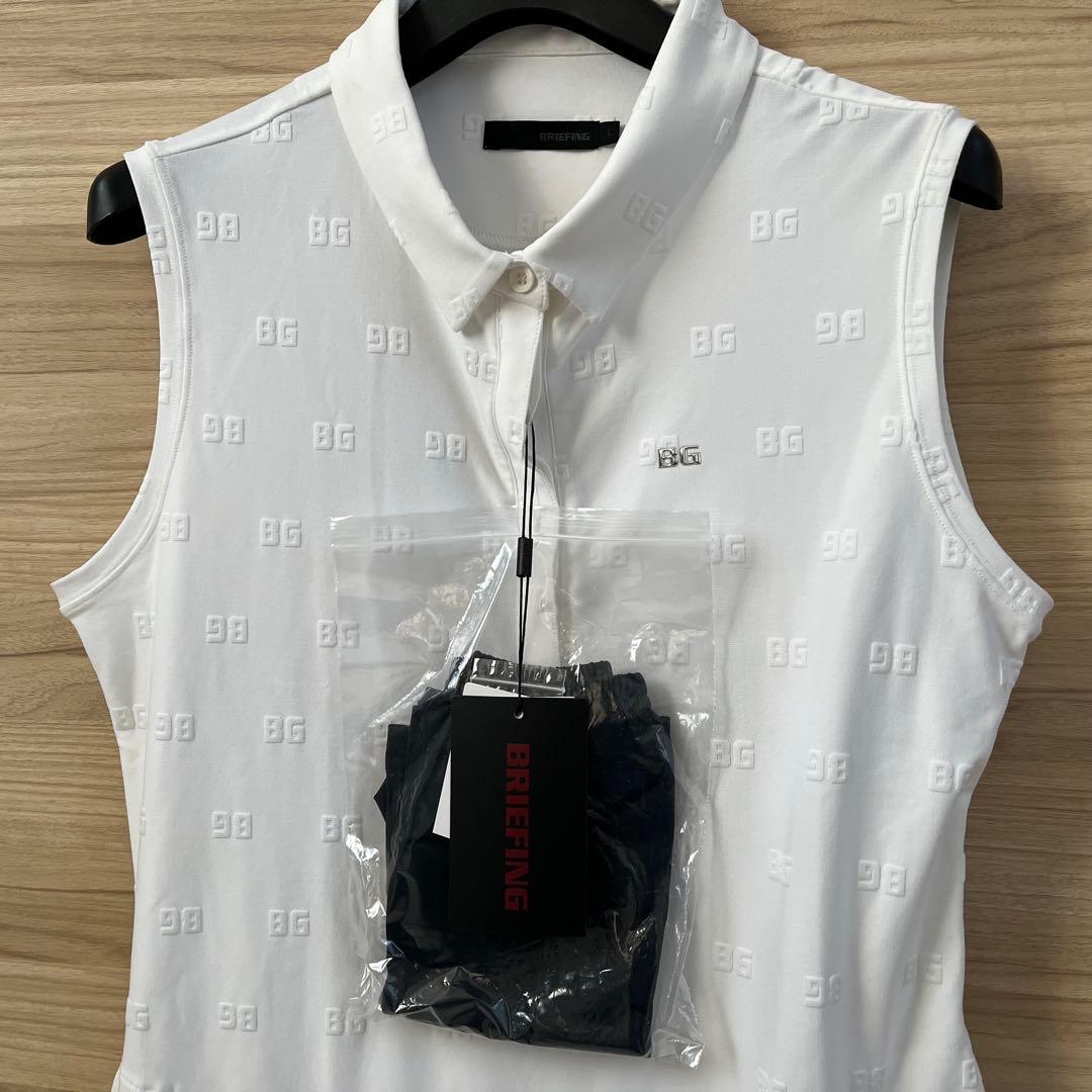 新品★38,500円 BRIEFINGゴルフワンピース ノースリーブスカート白L