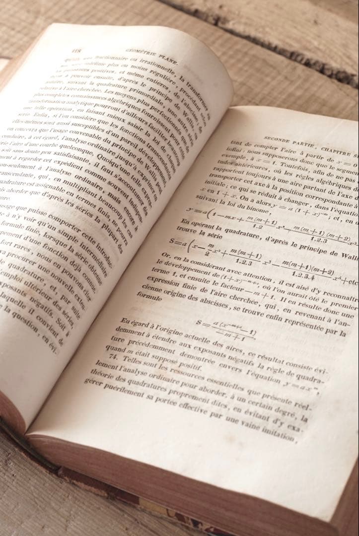 アンティークのフランス語古書！1843年 １９世紀 数学 活版印刷