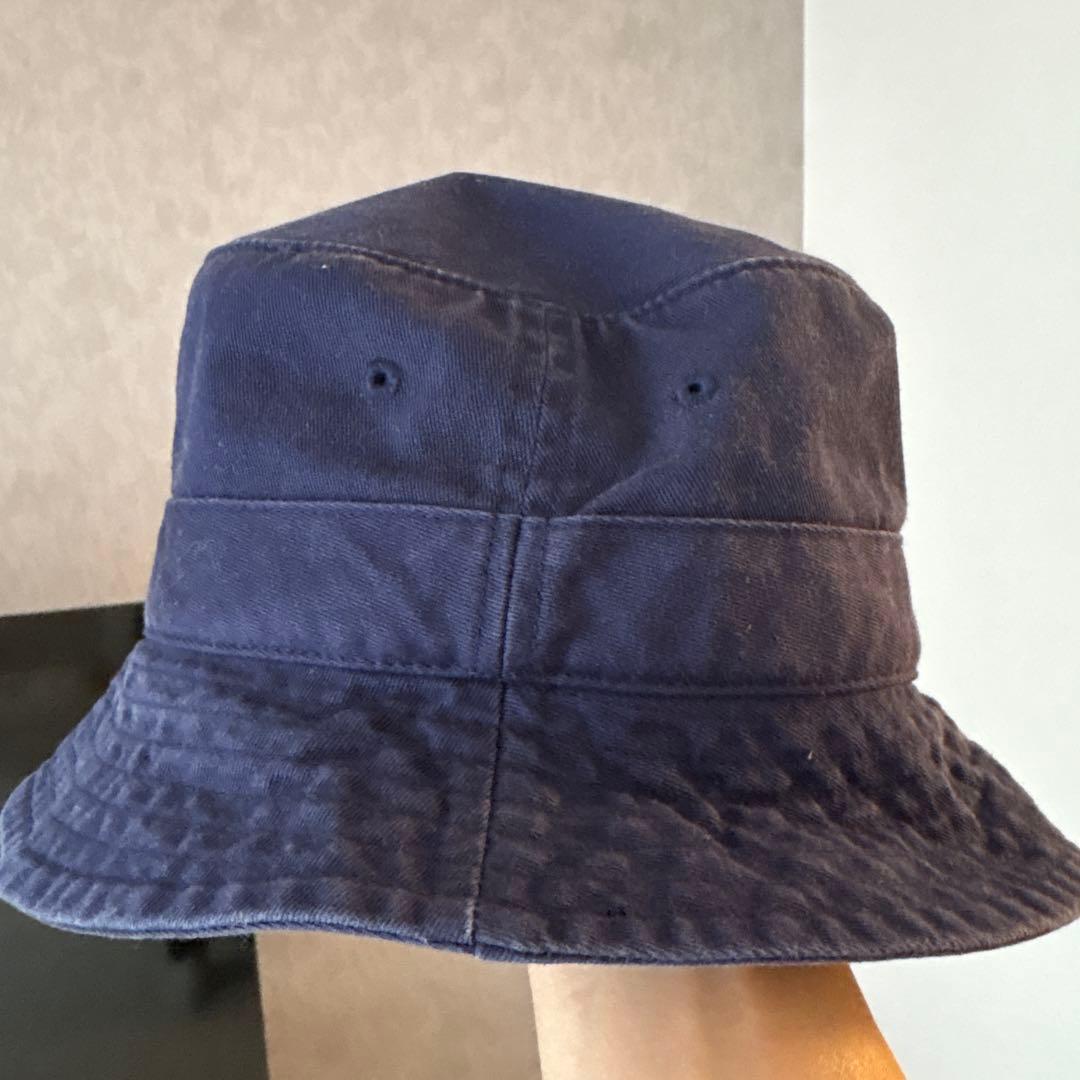 ポロベア刺繍 ネイビー バケットハット