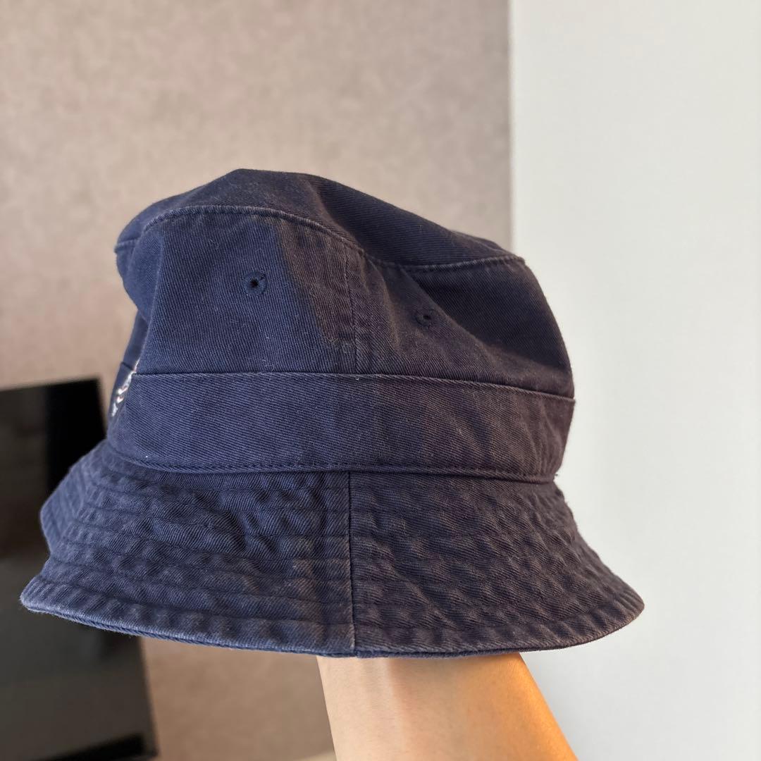 ポロベア刺繍 ネイビー バケットハット
