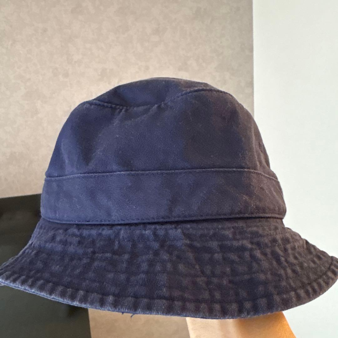 ポロベア刺繍 ネイビー バケットハット