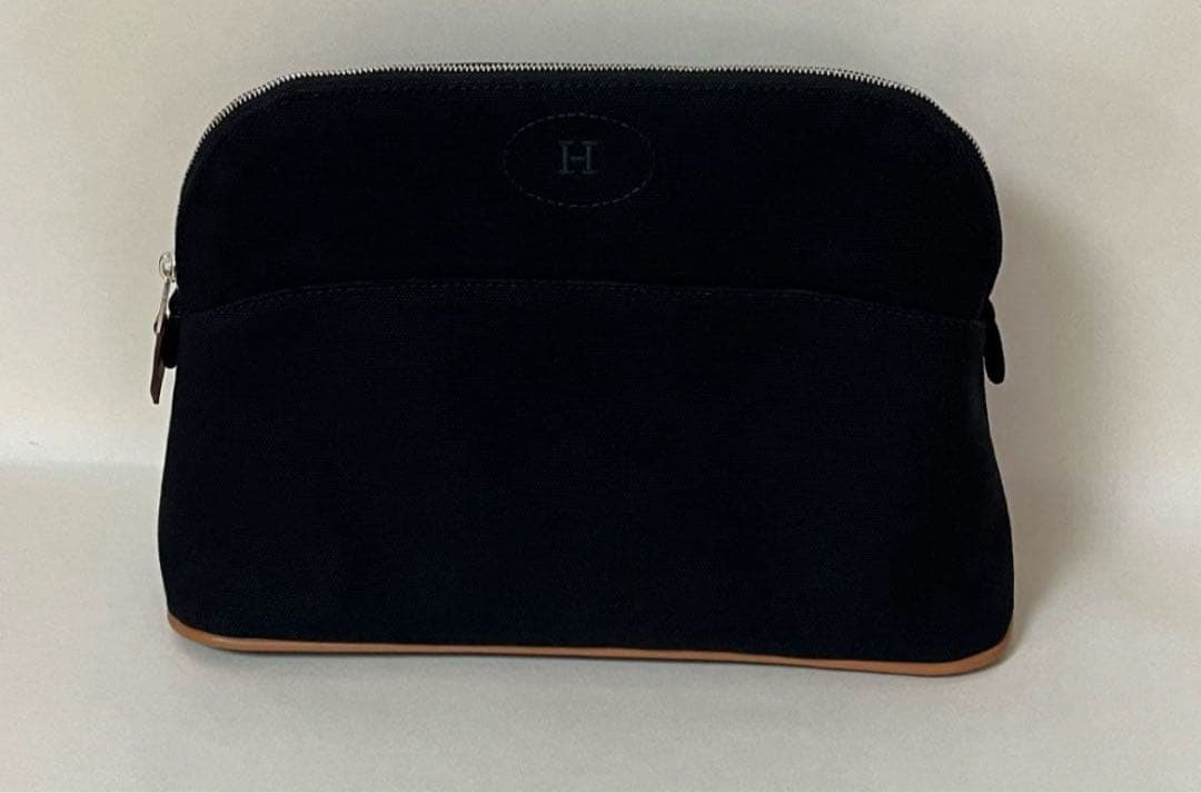 ま*ち様 【新品未使用】HERMES エルメス　ボリードポーチMM 黒　ブラック