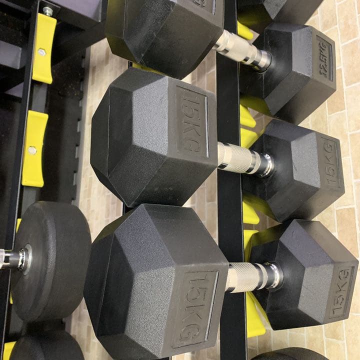 ラバーヘックス  ダンベル　　25kg 2個