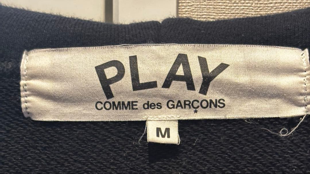 PLAY COMME des GARCONS ダブルハートパーカー黒　M
