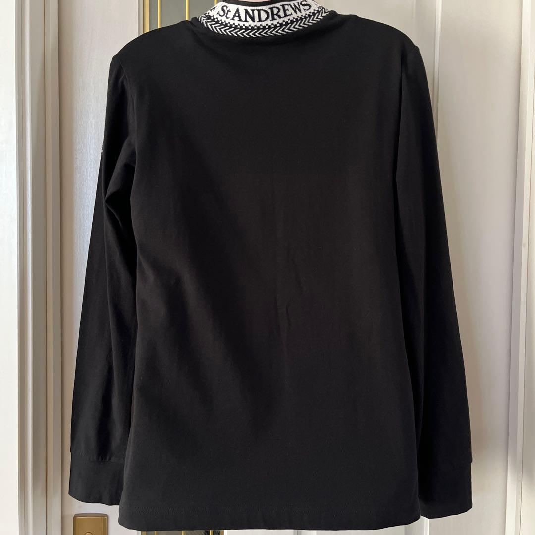 st Andrews セントアンドリュース　モックネック　L 美品　長袖　黒