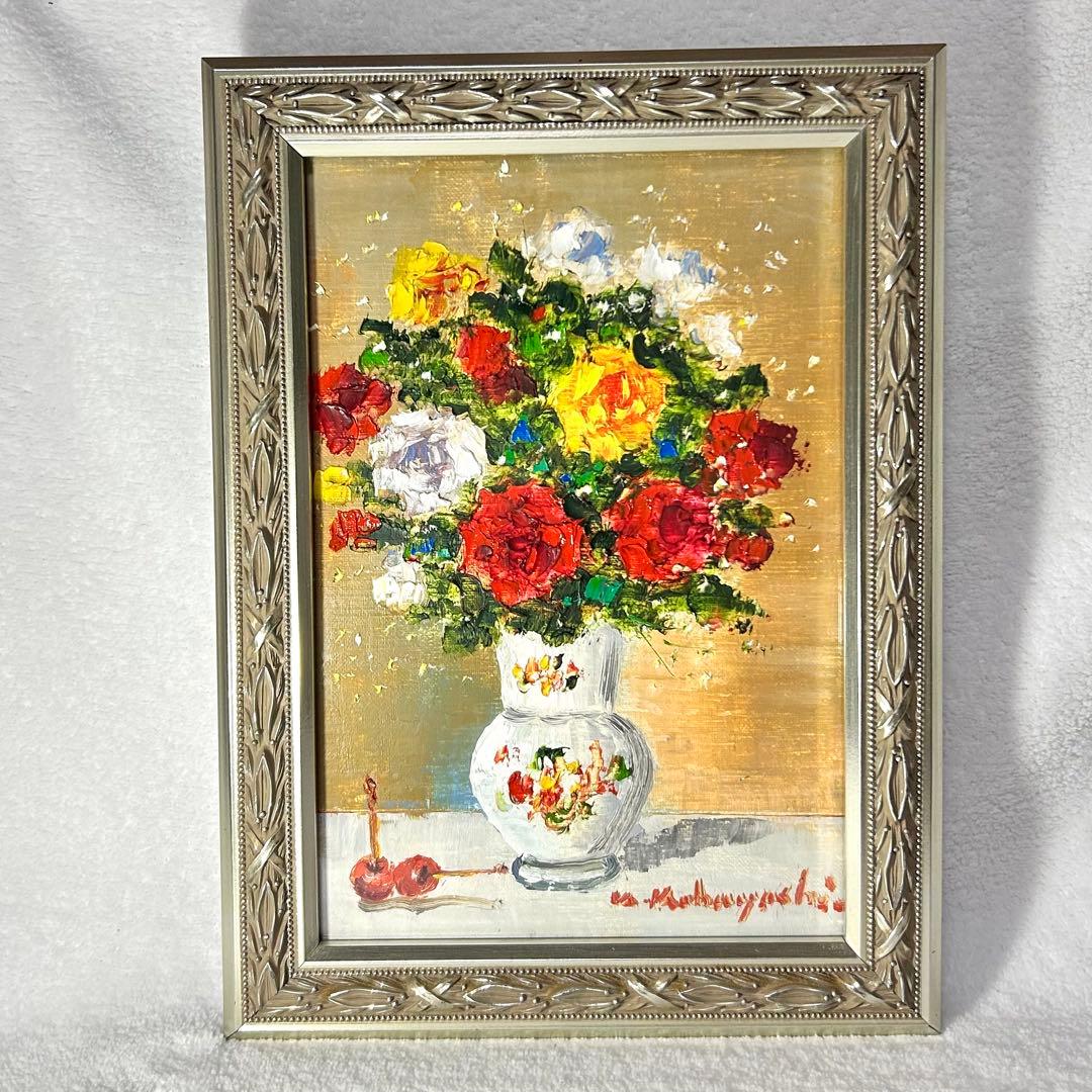 【映える絵画】薔薇 油彩画（小林幸三）
