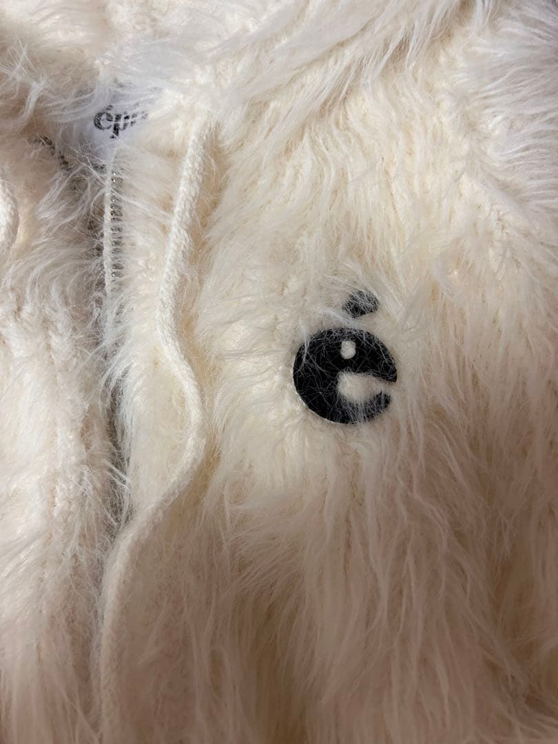epine shaggy knit hoodie white エピヌ パーカー