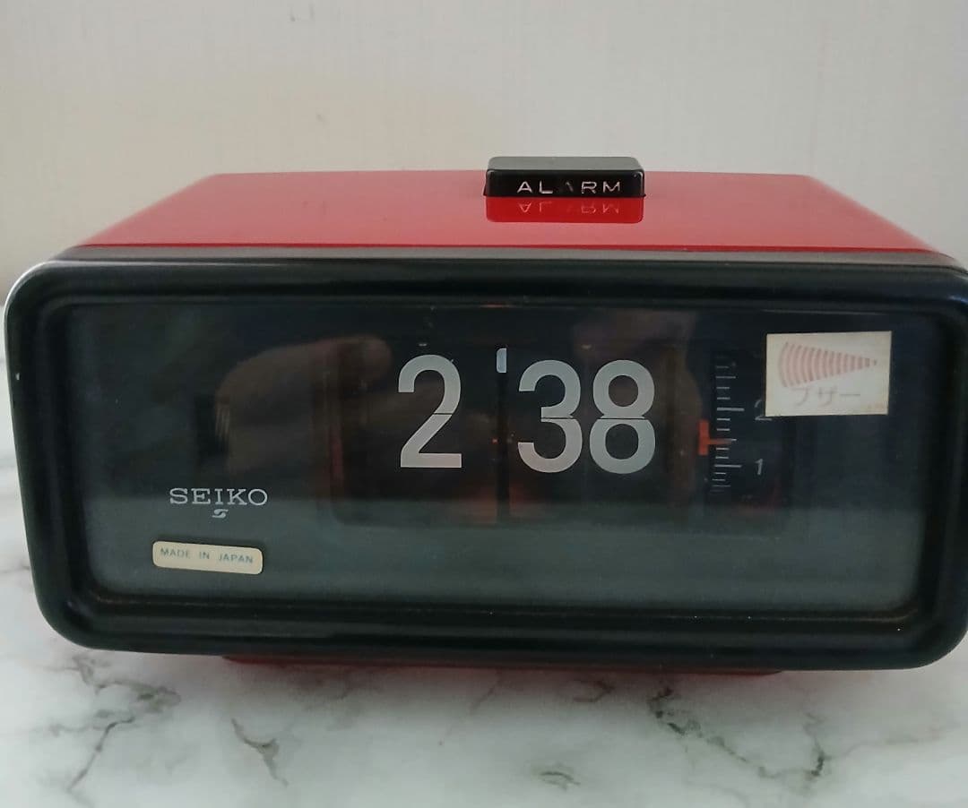 SEIKO パタパタ時計 DP692T 赤と黒 昭和レトロ 50/60Hz