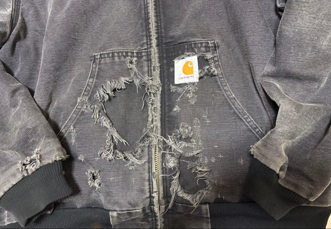 Carhartt アクティブジャケット　アメリカ製 ボロ　フェード　雰囲気抜群
