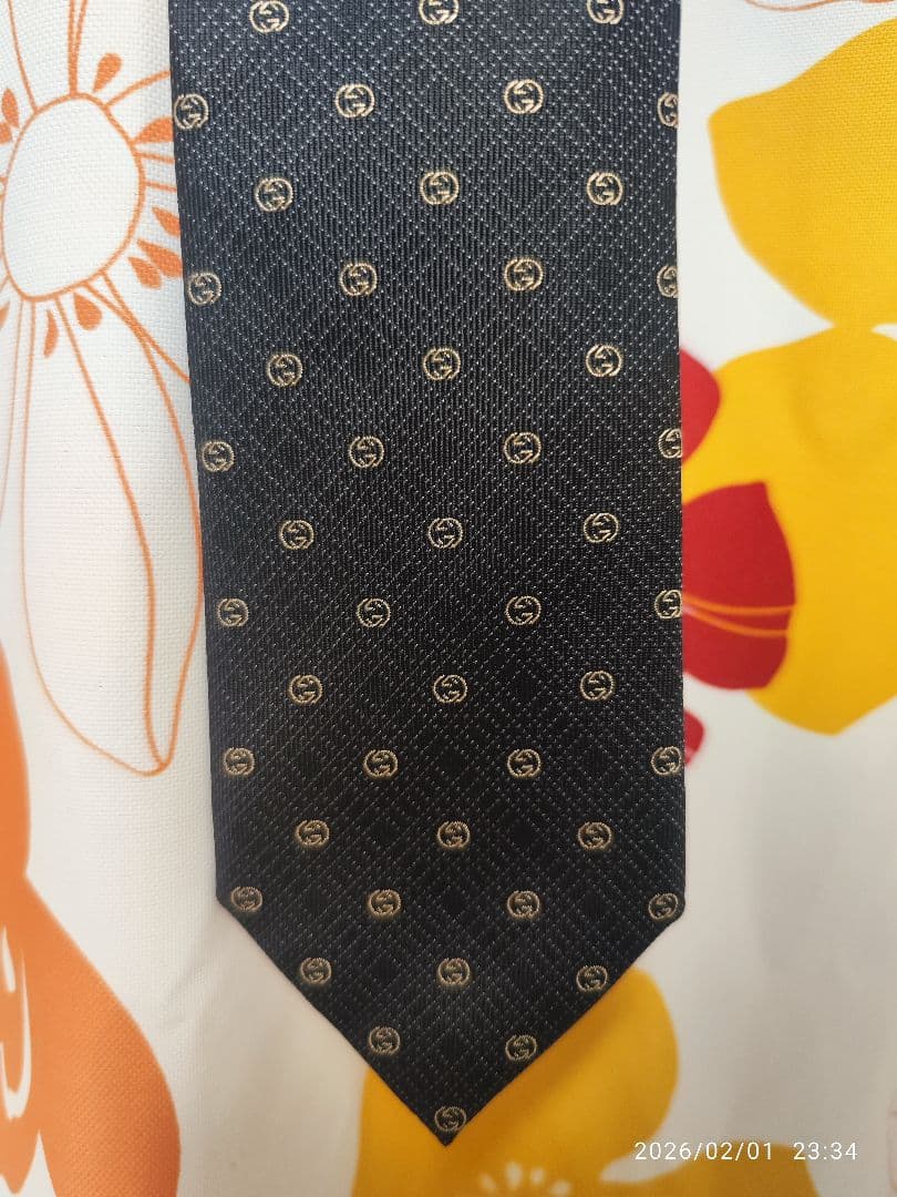 GUCCI グッチ ネクタイ インターロッキング柄