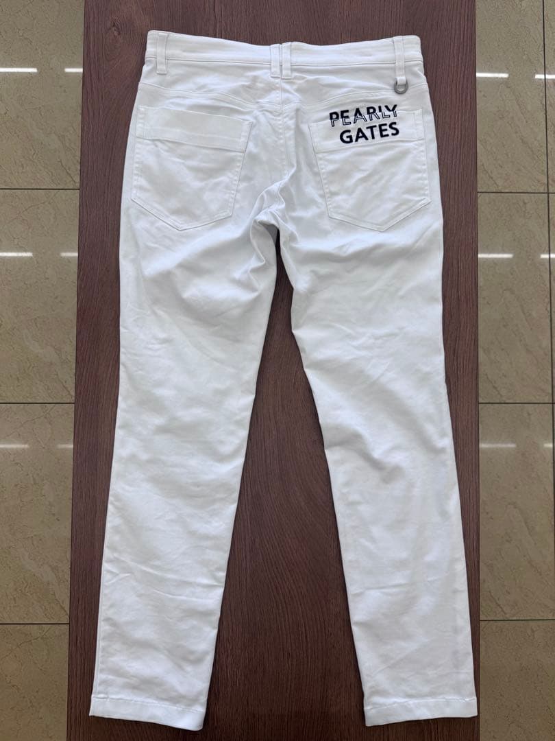 PEARLY GATES ストレッチドビーツイルパンツ ホワイト（4）【中古】