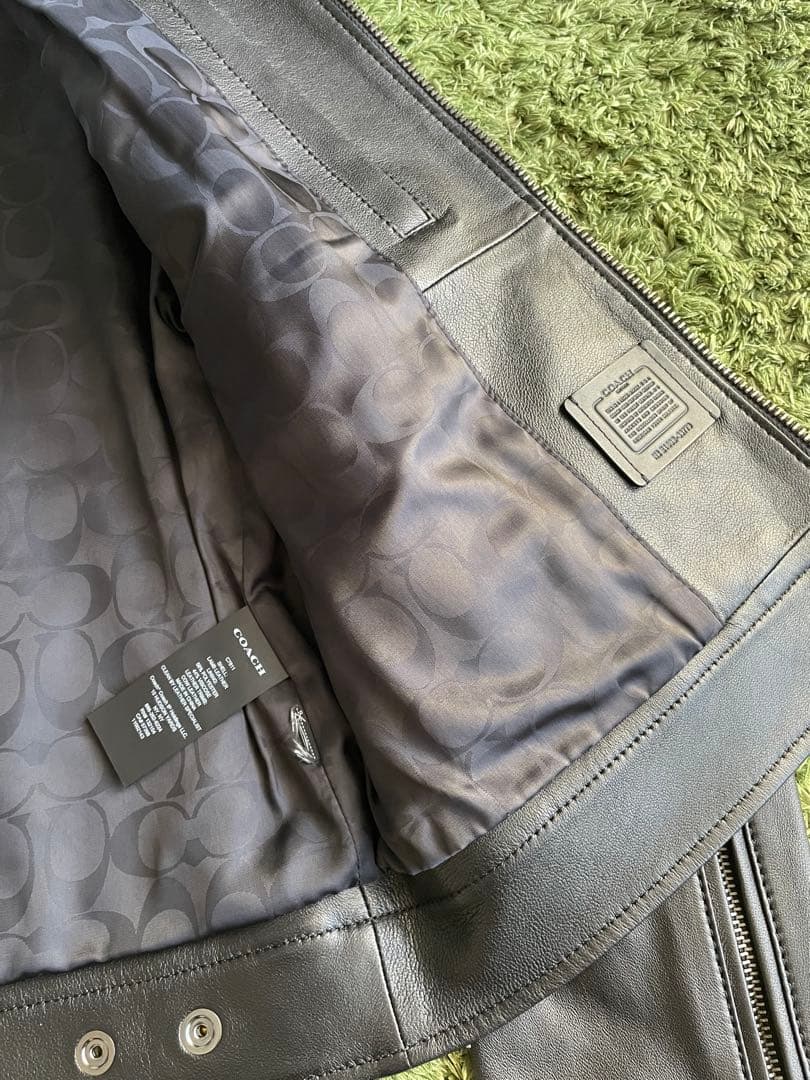 専用 COACH 革ジャン シングルライダース