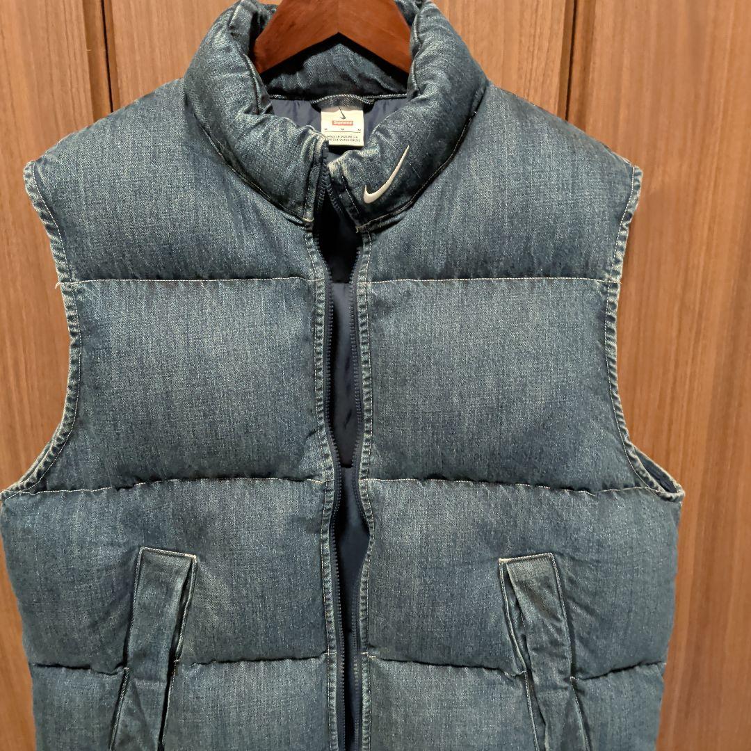 ジャケット・アウター Supreme x Nike Denim Puffer Vest M