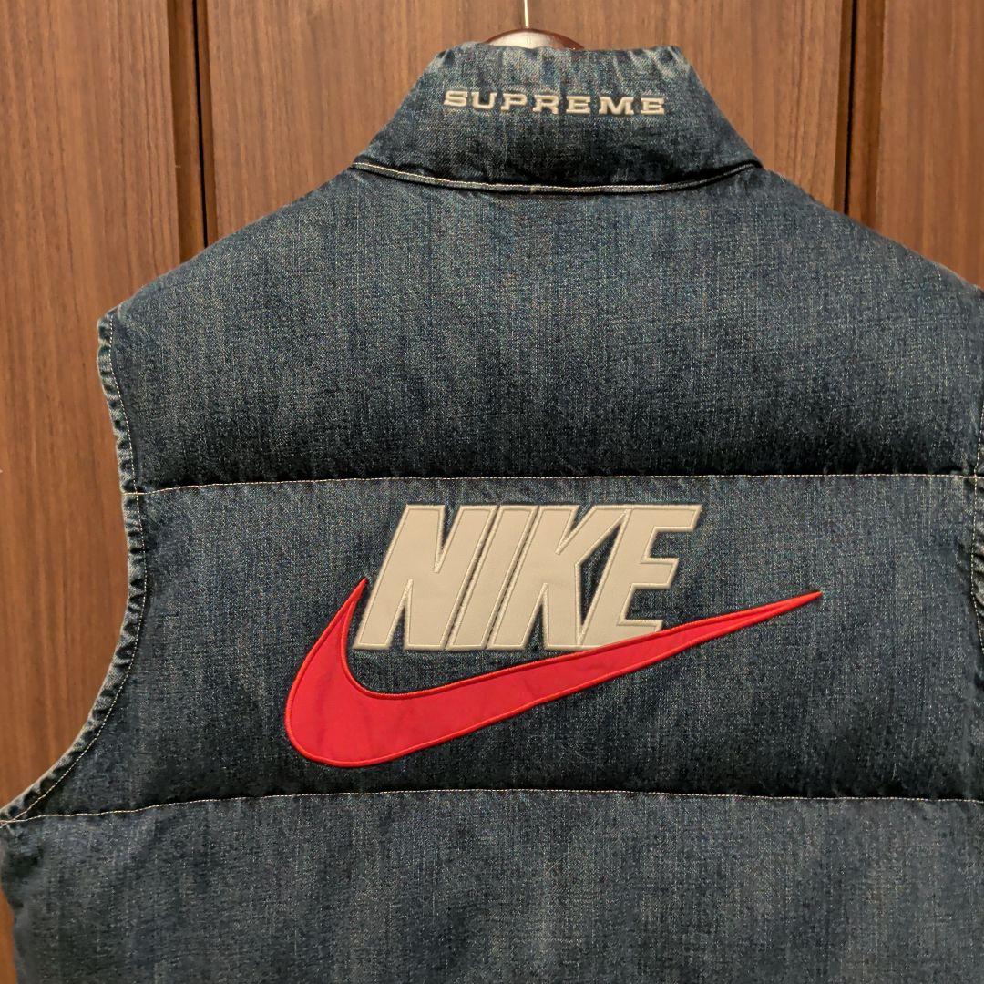 ジャケット・アウター Supreme x Nike Denim Puffer Vest M