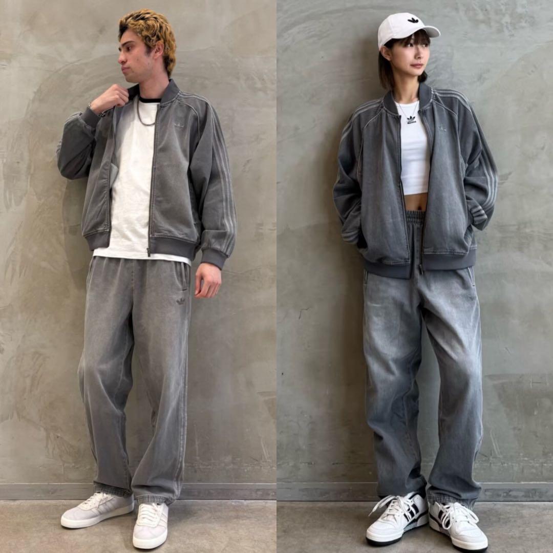 新品3XL⭐️adidasアディカラー ルーズデニムブラック ウォッシュジャケット