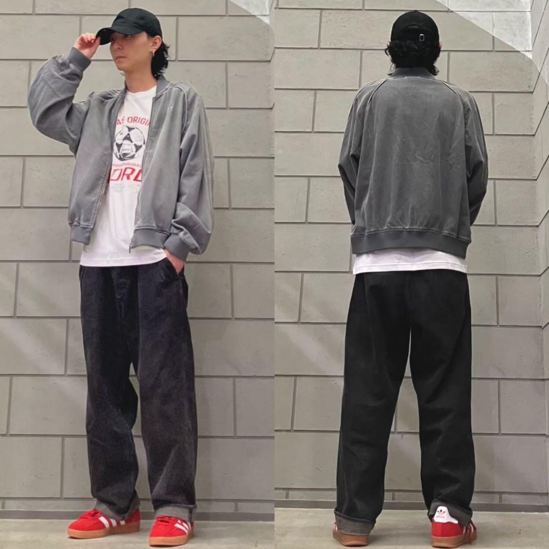 新品3XL⭐️adidasアディカラー ルーズデニムブラック ウォッシュジャケット