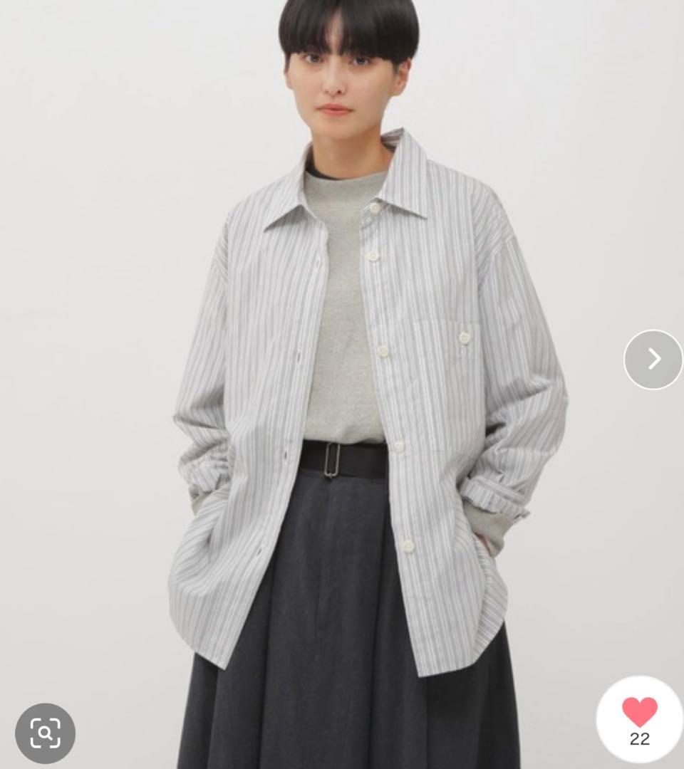 MHL PJ STRIPE COTTON POPLIN シャツ