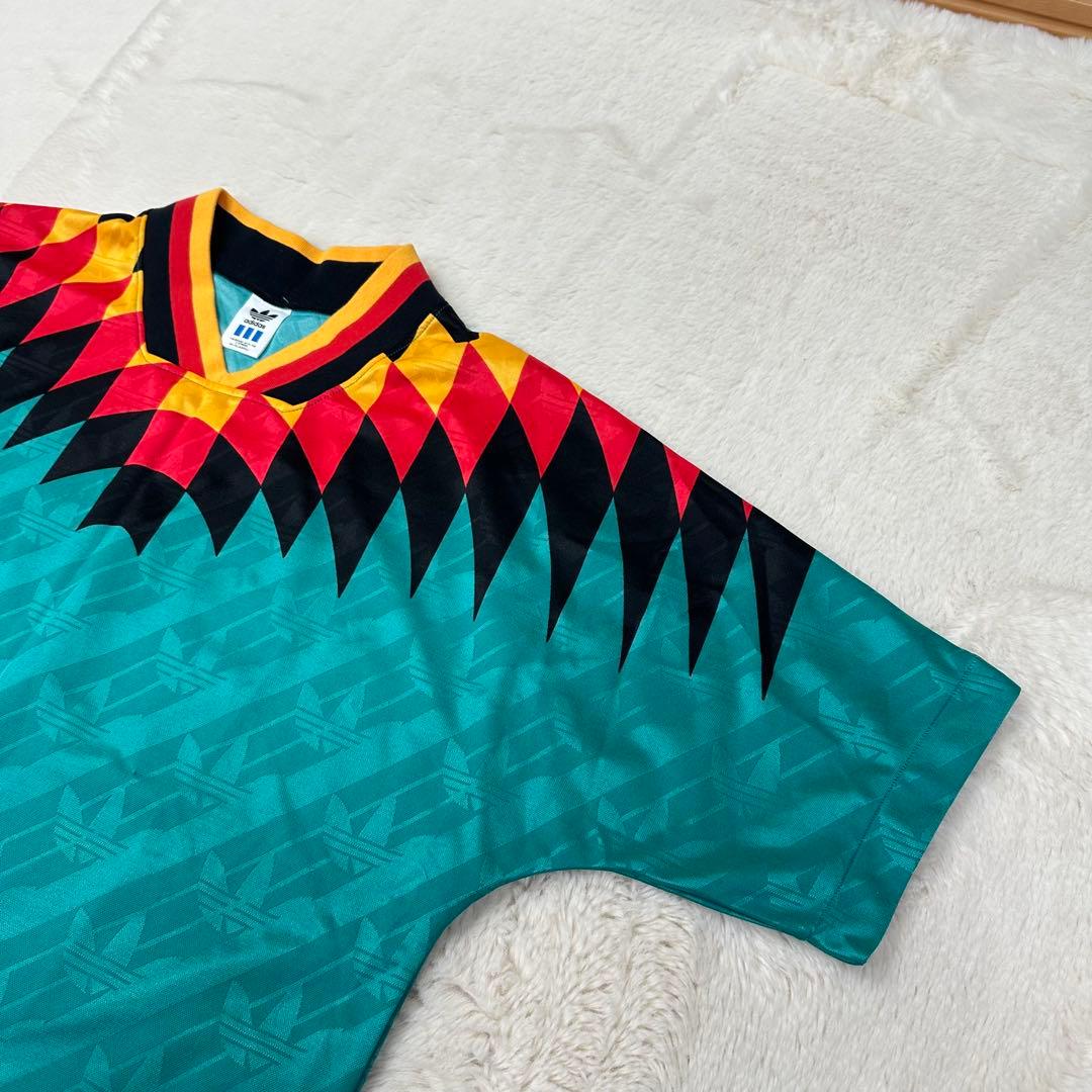 ✨美品✨90s アディダス デサント製 ユニフォーム 総柄 緑 ドイツカラー L