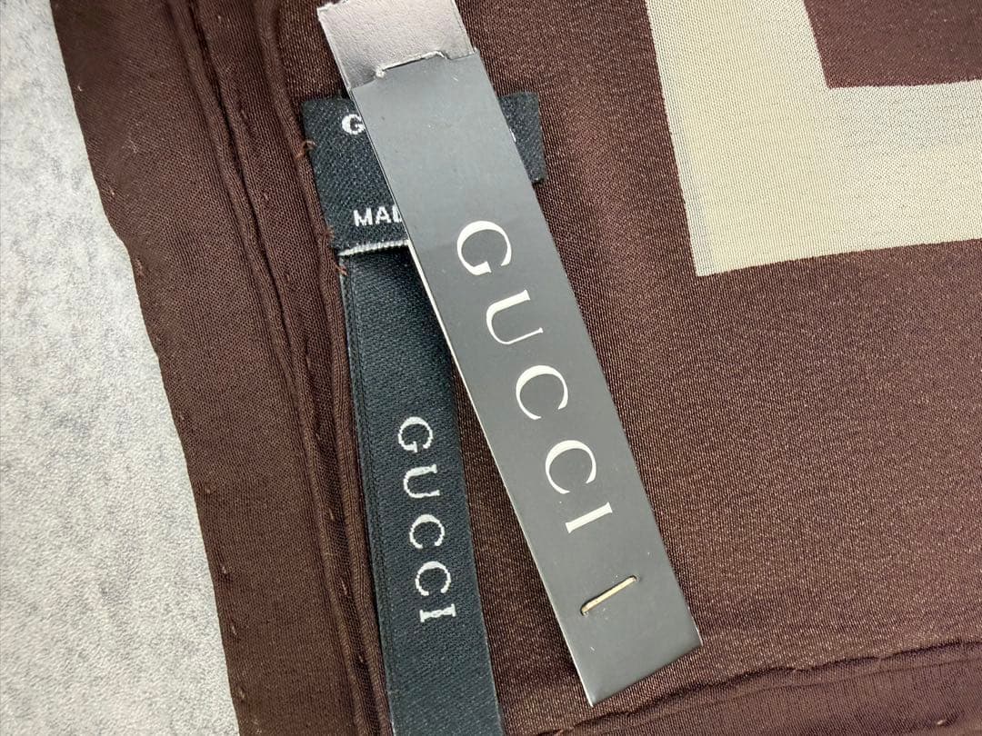 【未使用】GUCCI 幾何学模様 スカーフ