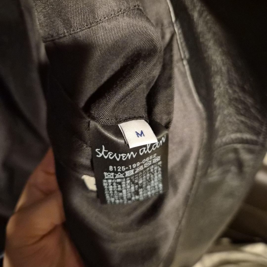 【美品】steven alan ブラック レザーコート Mサイズ
