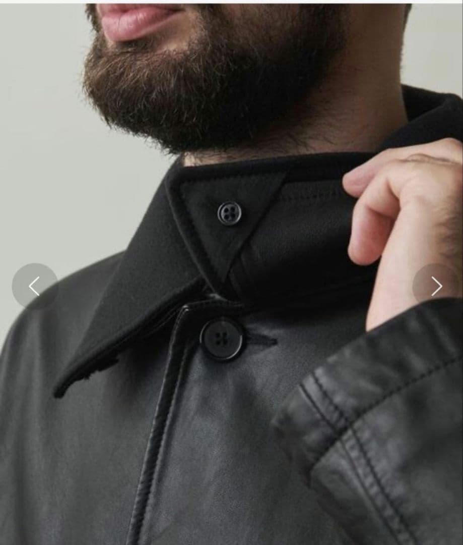 【美品】steven alan ブラック レザーコート Mサイズ