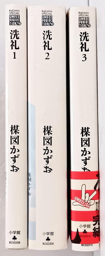 小学館 UMEZZ PERFECTION! 楳図かずお 洗礼 全3巻