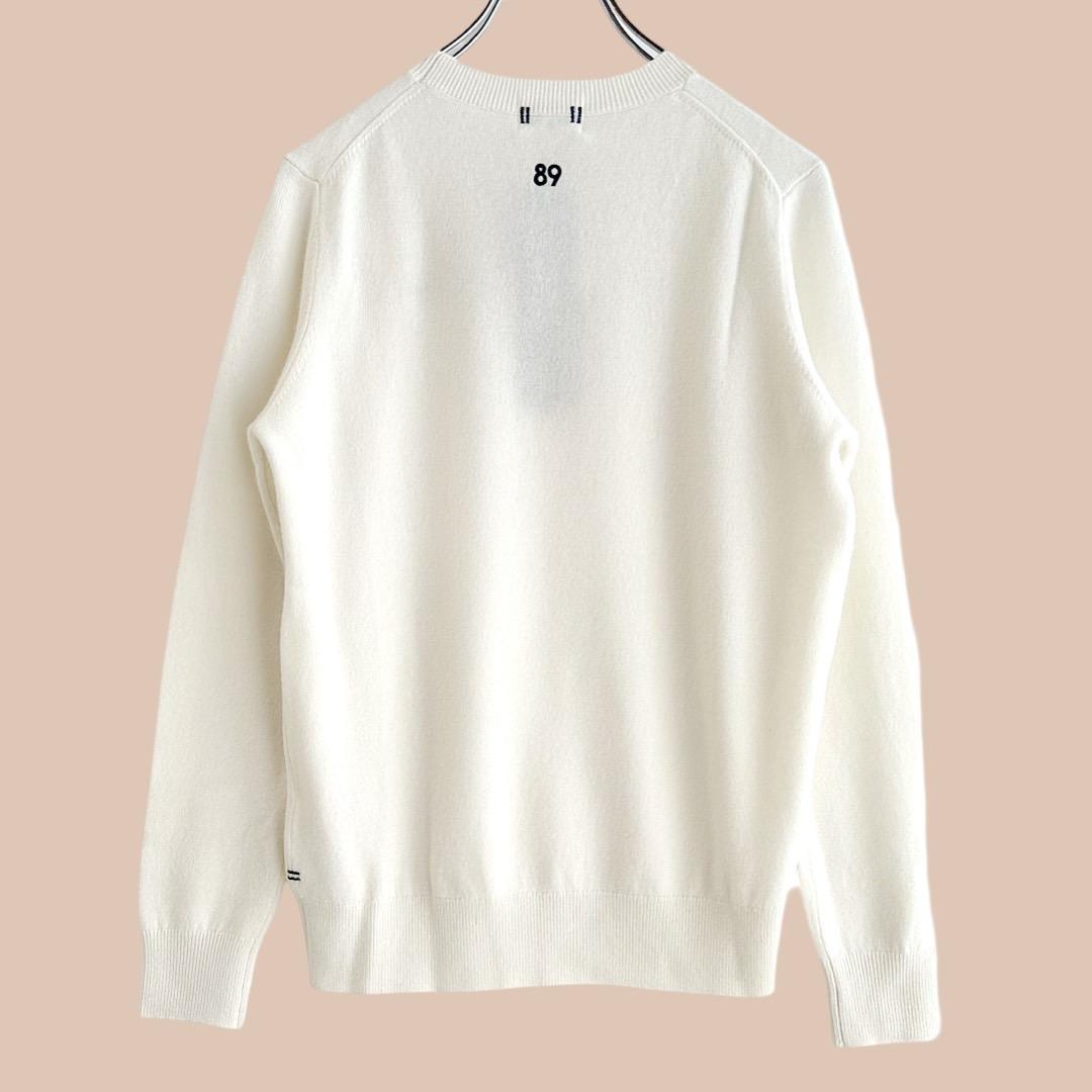 455 パーリーゲイツ ALBAS CASH ピュアカシミヤニット 白 0 S