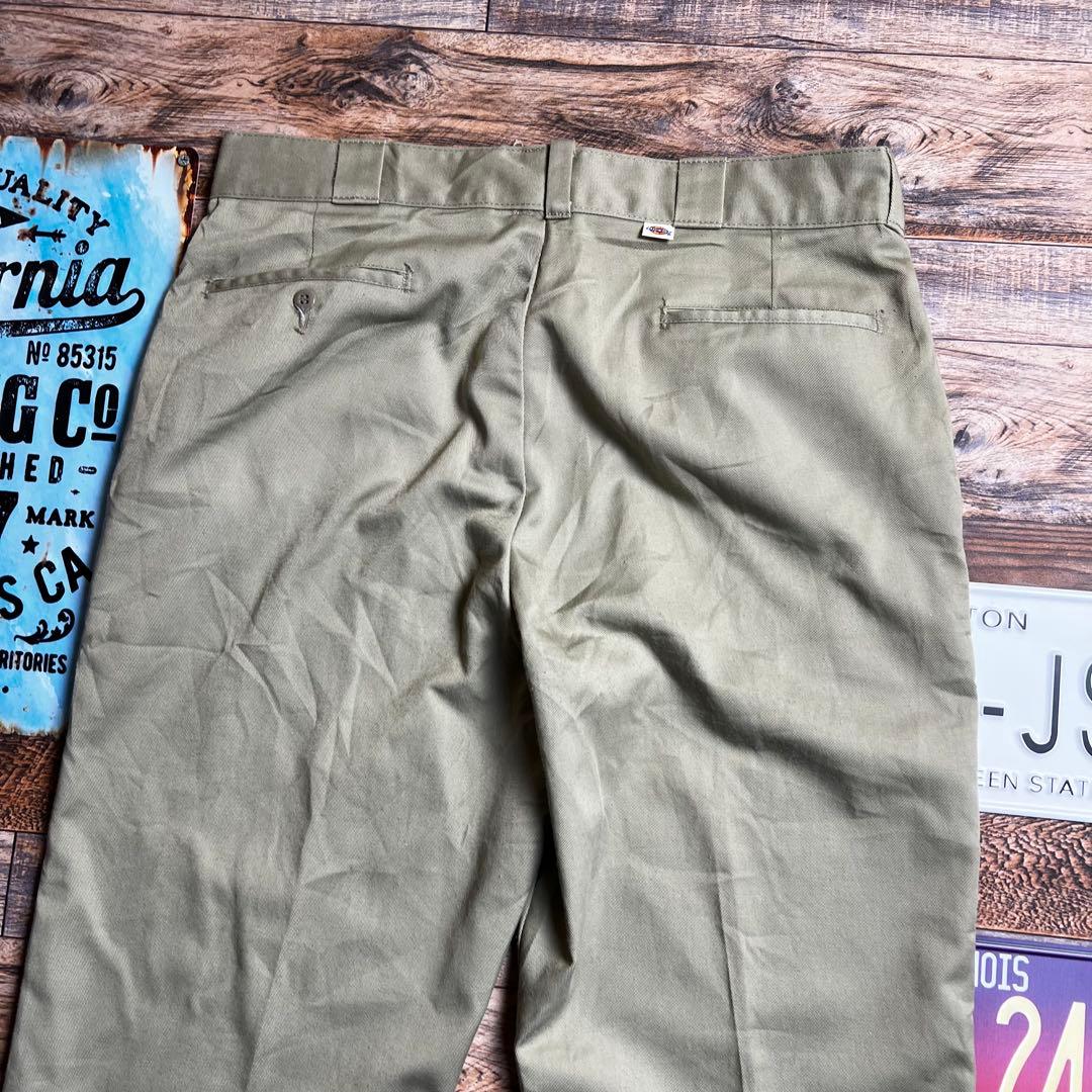 ポ*酢様 Dickies ワークパンツ ベージュ USA製 80s チビタグ W