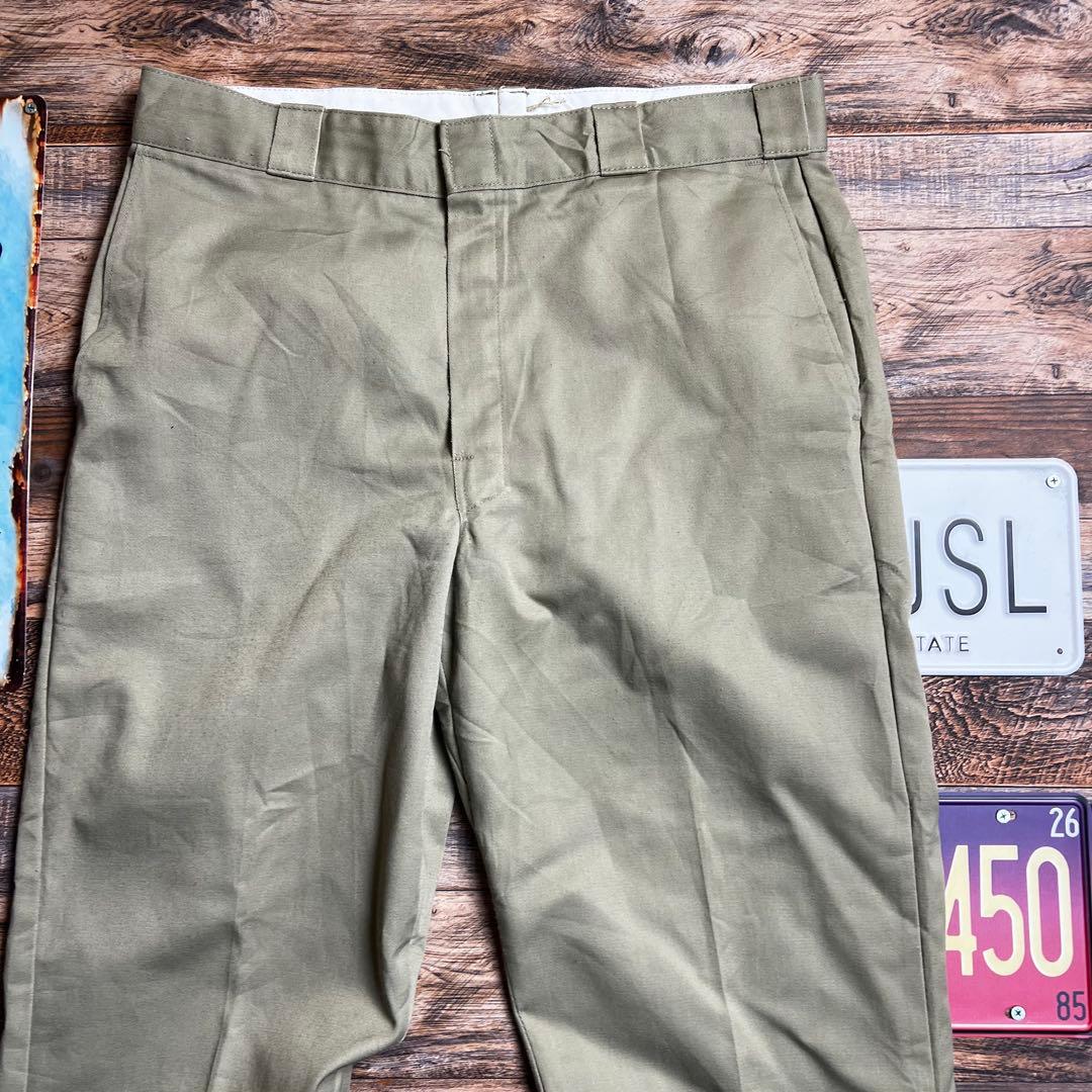 ポ*酢様 Dickies ワークパンツ ベージュ USA製 80s チビタグ W