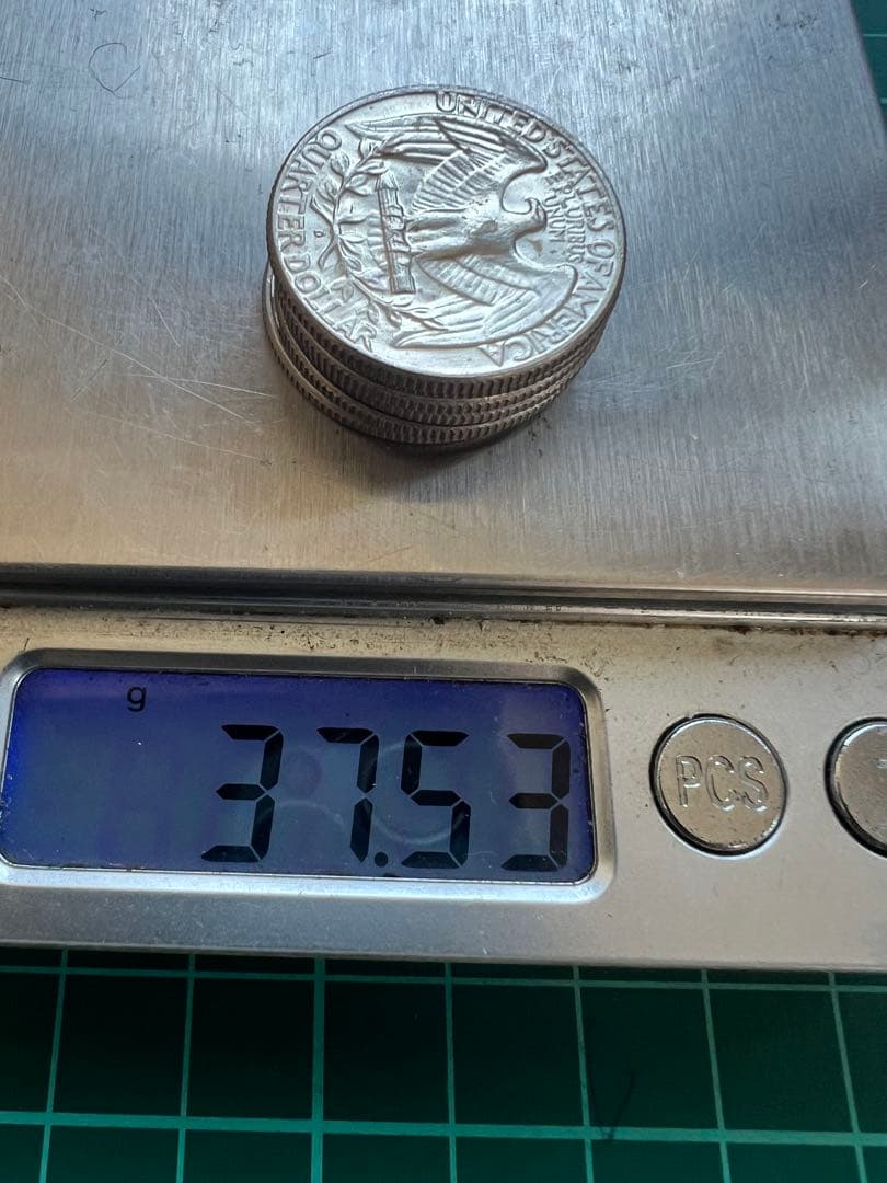 外国銀貨　アメリカ25C銀貨 6枚まとめロット