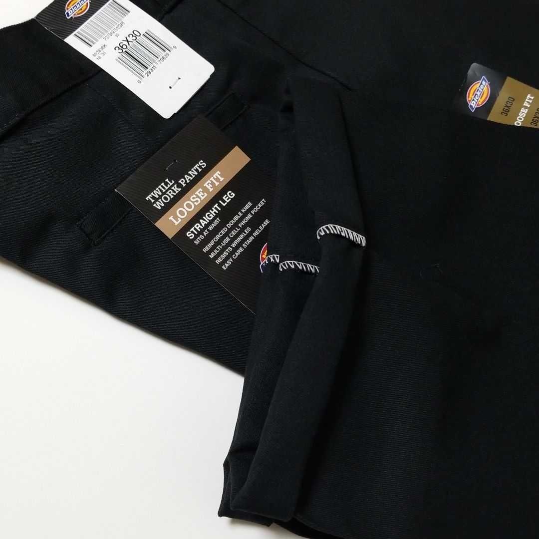 36×30【新品 未使用】ディッキーズ　ダブルニー　85283　BLACK
