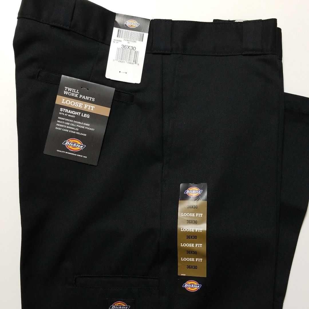 36×30【新品 未使用】ディッキーズ　ダブルニー　85283　BLACK