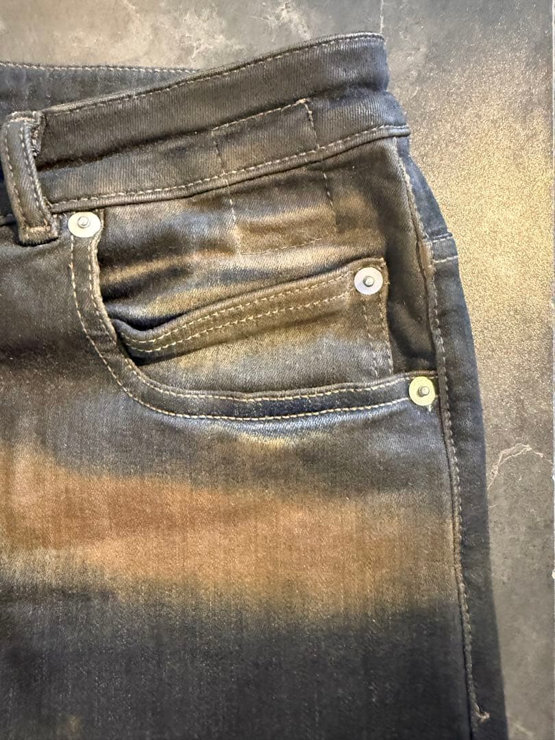 Rick Owensストレッチ スリム デニムパンツMUD 最終値下げ
