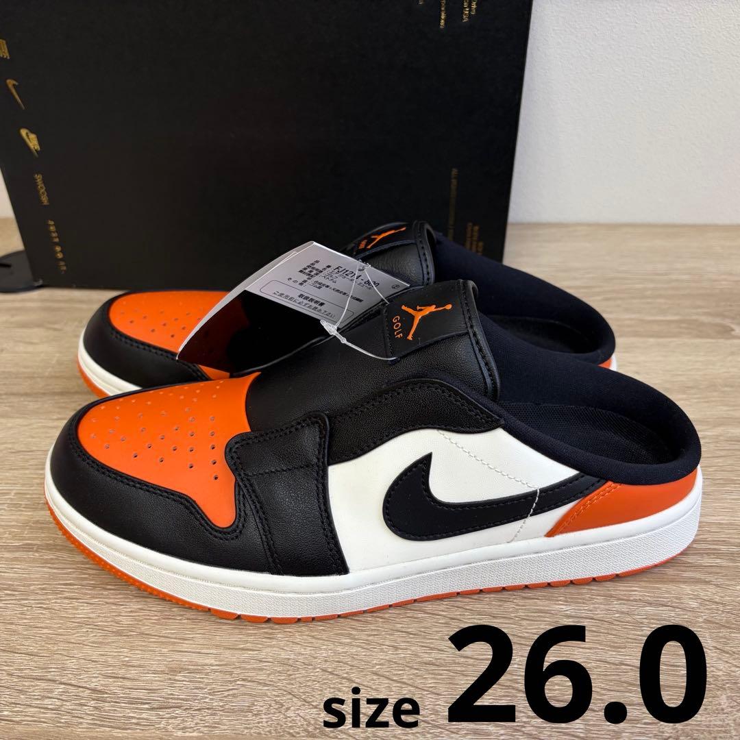 AIR JORDAN MULE エアジョーダン ミュール ゴルフ 橙 26.0