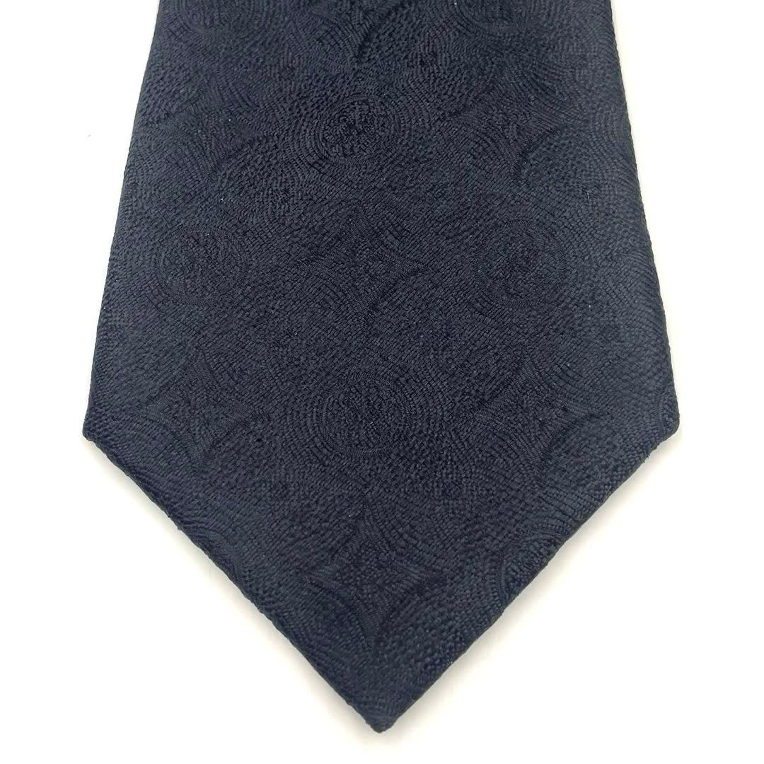 【美品】LOUIS VUITTON ネクタイ シルク100% ブラック 総柄