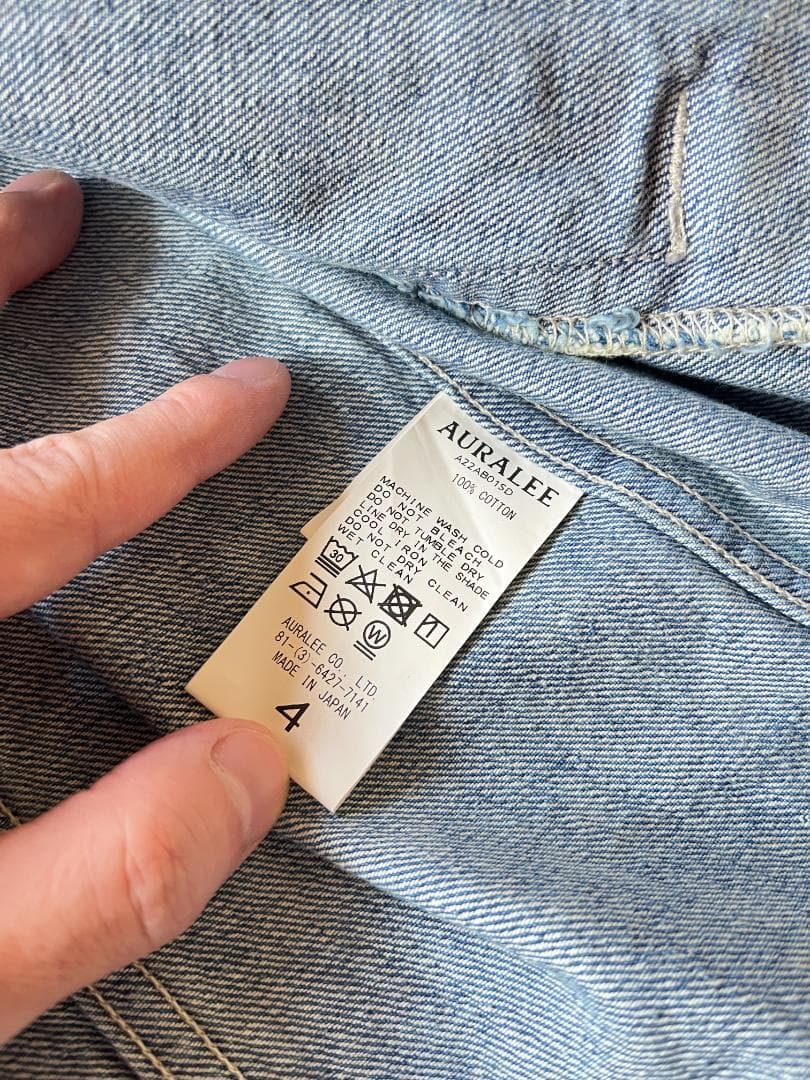 【AURALEE】Selvedge Light Denim Blouson 4