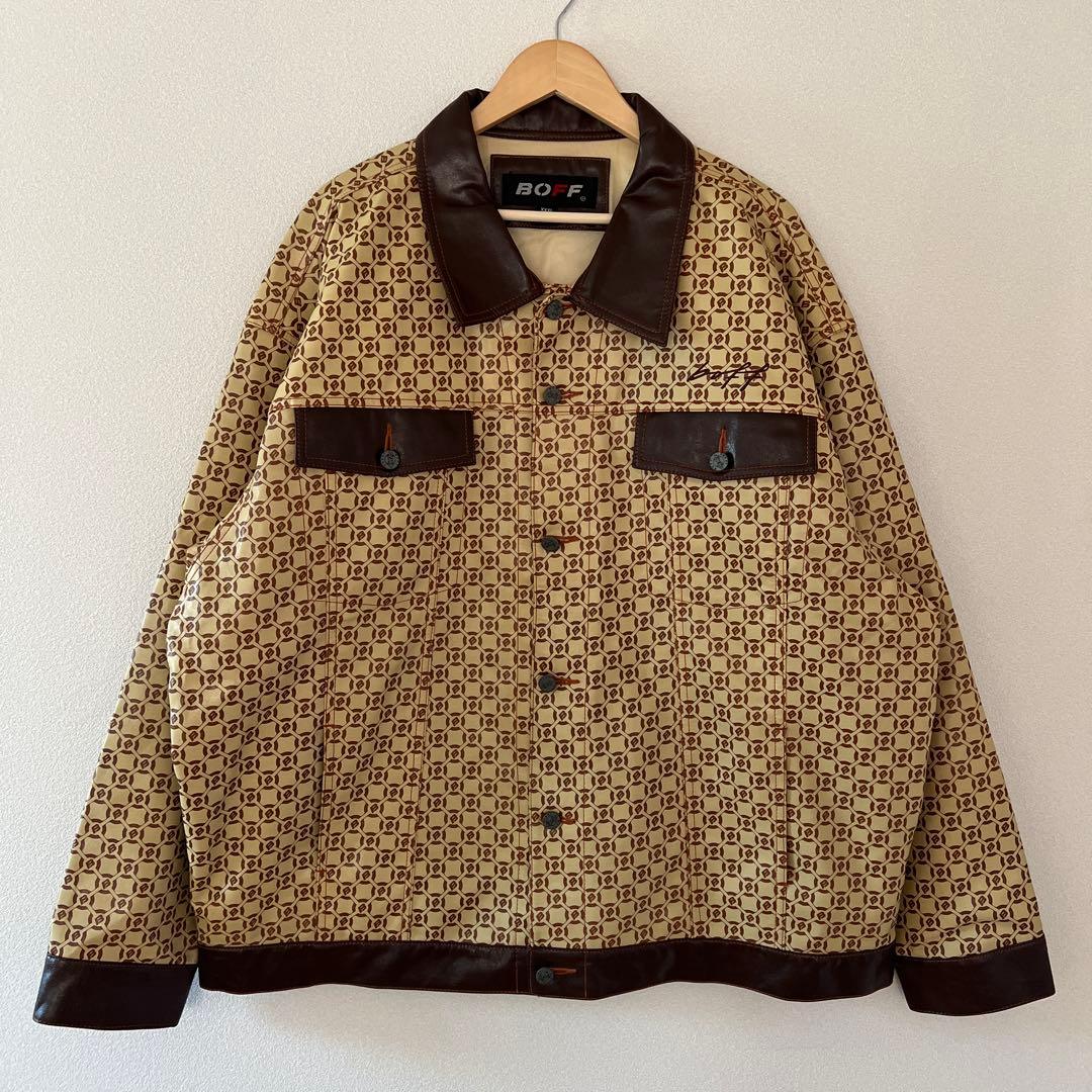 BOFF ビニールレザー　セットアップ　XXXL W42 モノグラム　超BIG