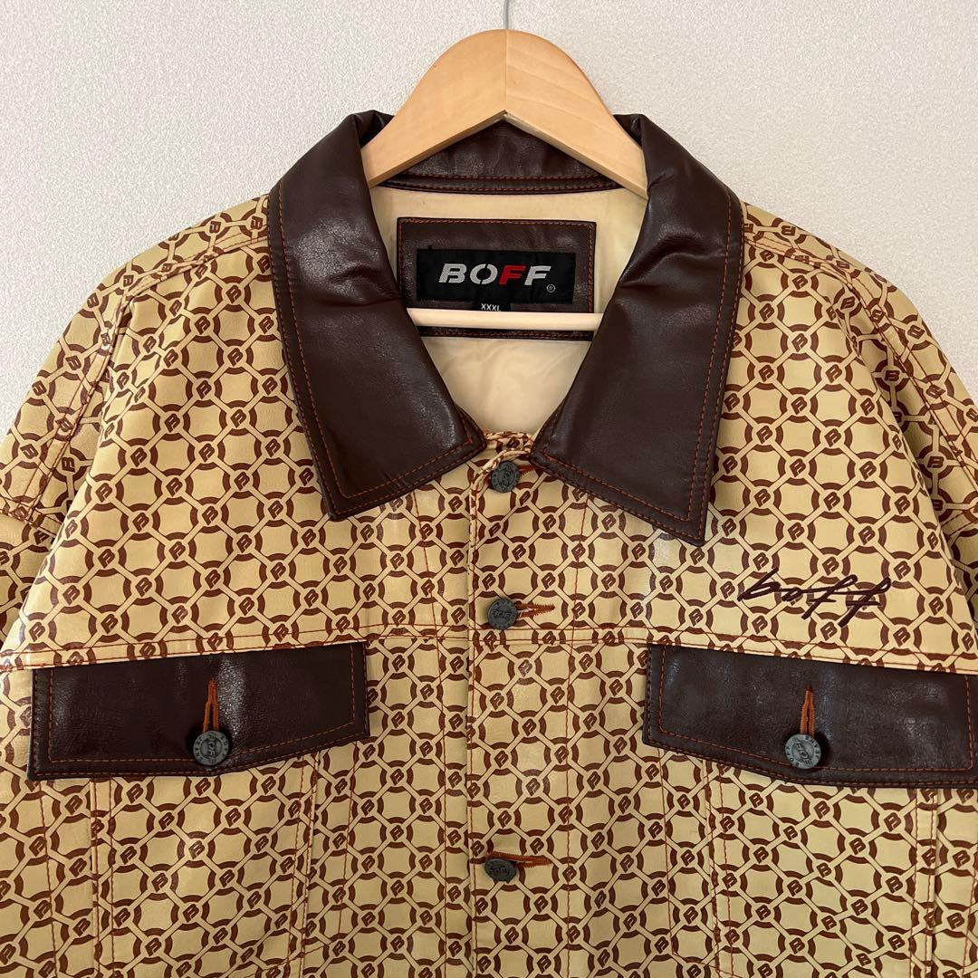 BOFF ビニールレザー　セットアップ　XXXL W42 モノグラム　超BIG