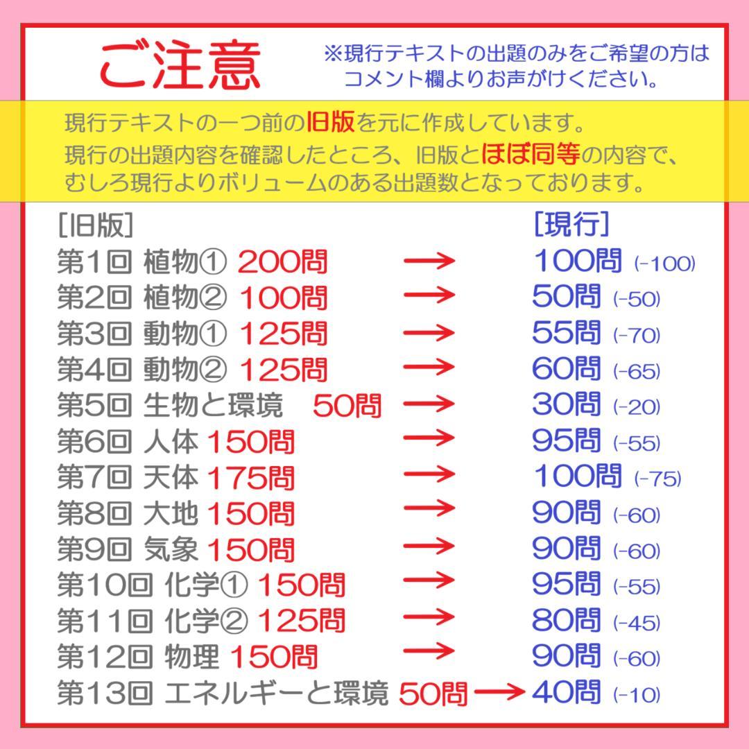 カット済【中学受験】理科の基本事項 知識編 理科 生物セット 暗記カードb