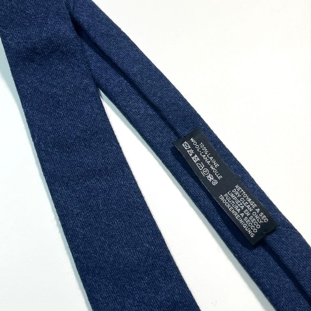 希少✨美品✨HERMES エルメス　ネクタイ　　ウール　ホース刺繍　馬 H
