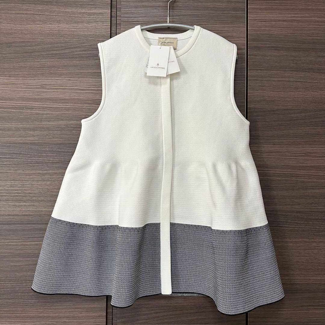 ※部分ご確認ください/新品未使用タグ付き☆P リボンブローチ ニットベスト