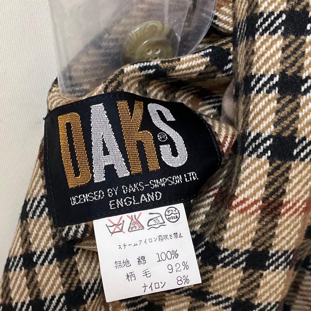 希少!!【DAKS】リバーシブルケープコート　玉虫色　ハウスチェック