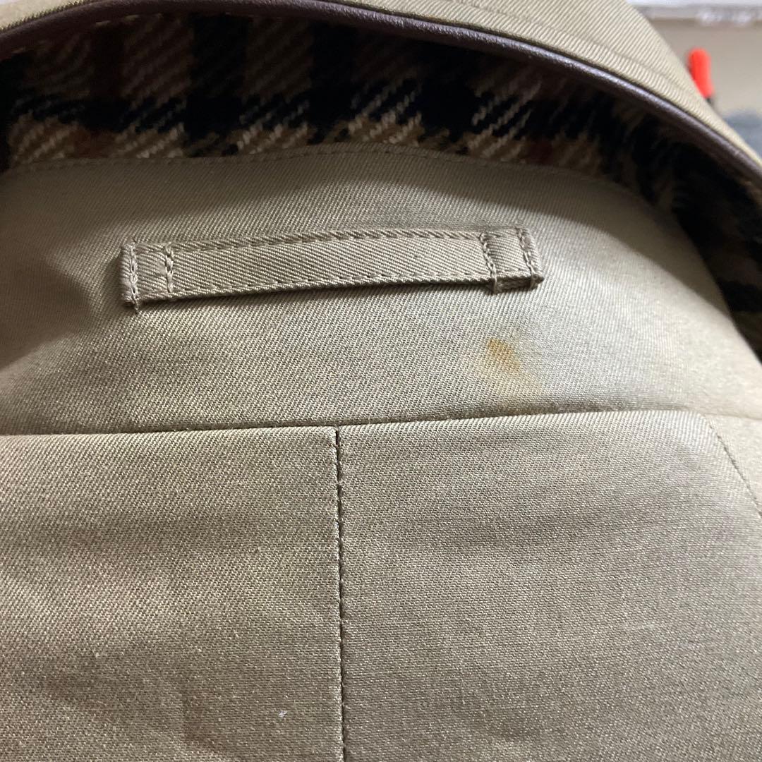 希少!!【DAKS】リバーシブルケープコート　玉虫色　ハウスチェック