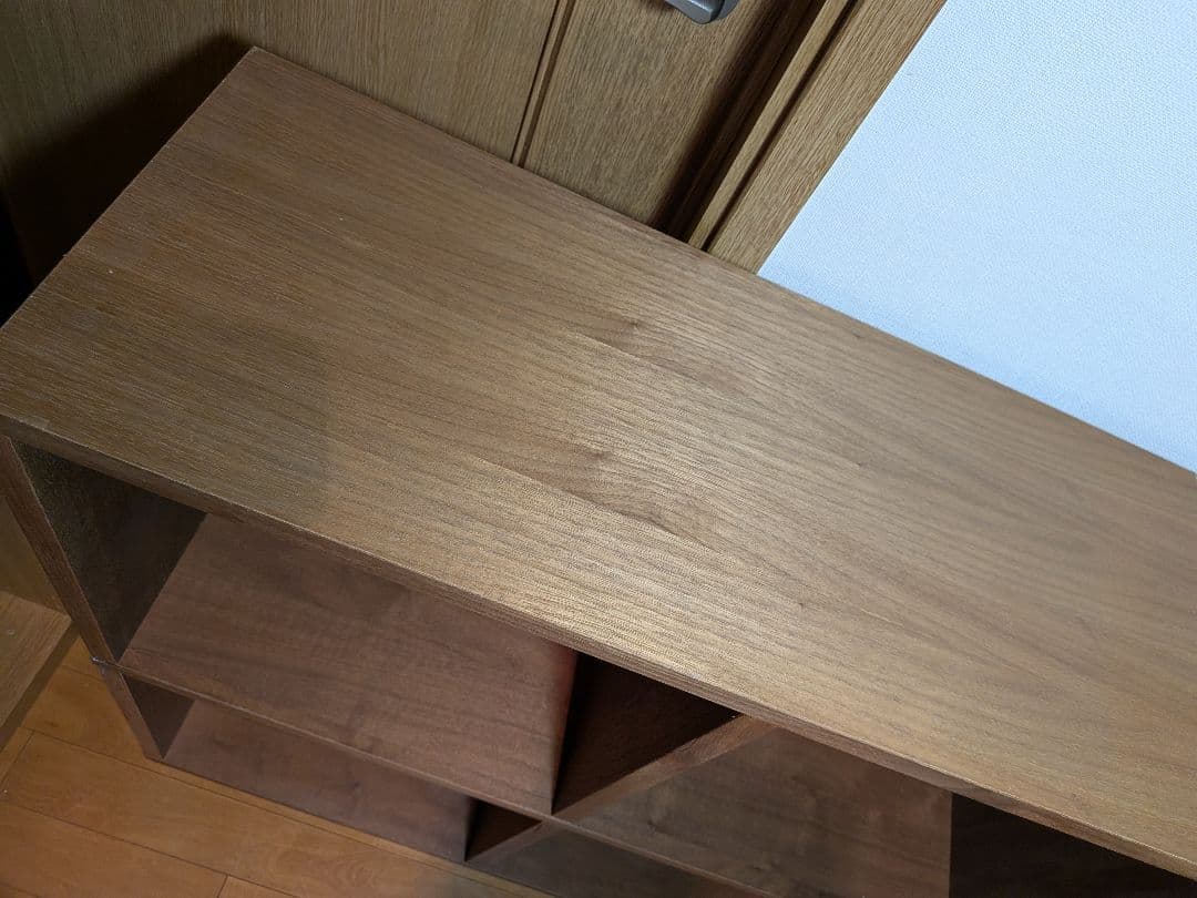 《送料込》無印良品 スタッキングシェルフ 5×2 ウォールナット 棚収納木製家具