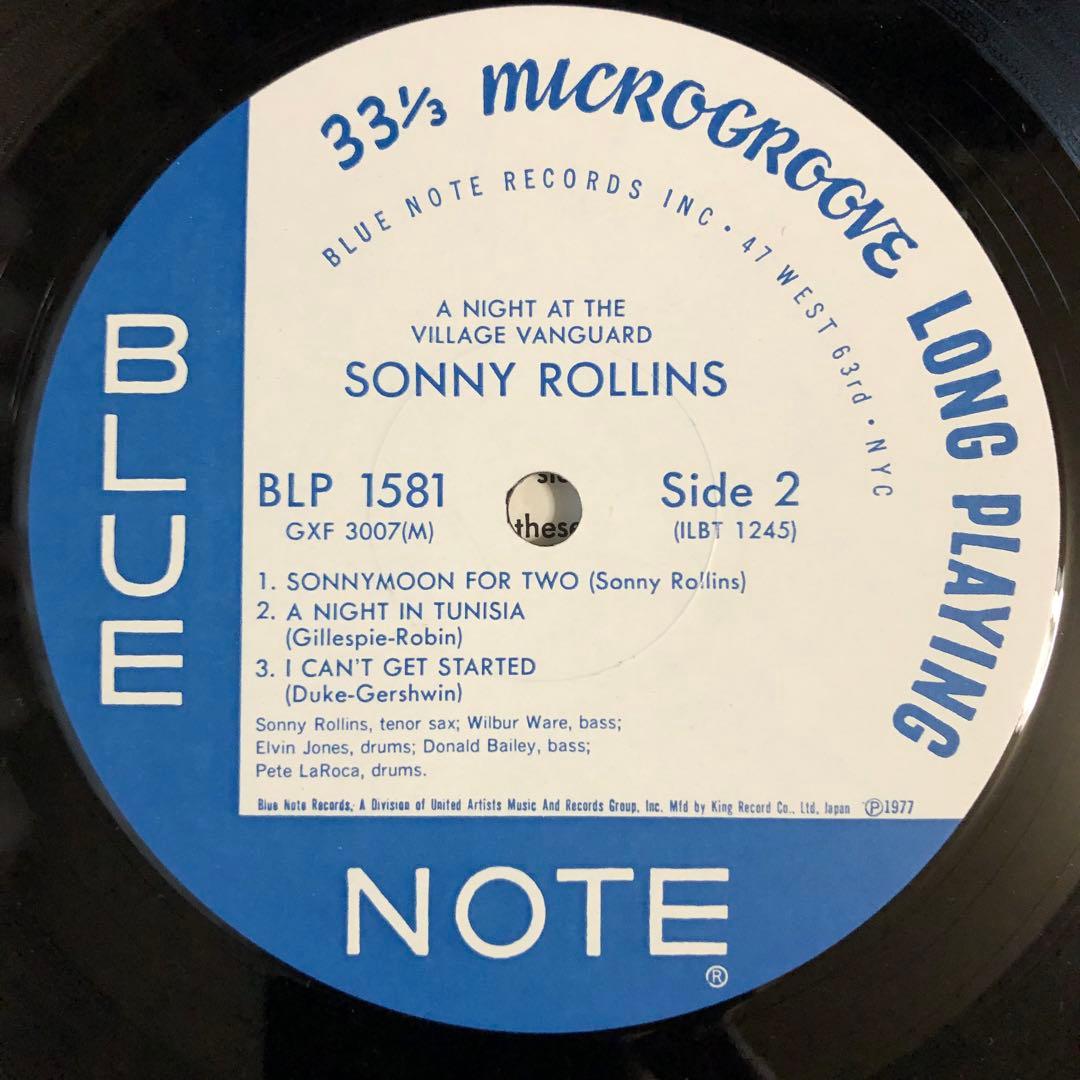 ［名盤］BLUE NOTE ソニー・ロリンズ ヴィレッジ・ヴァンガードの夜 LP