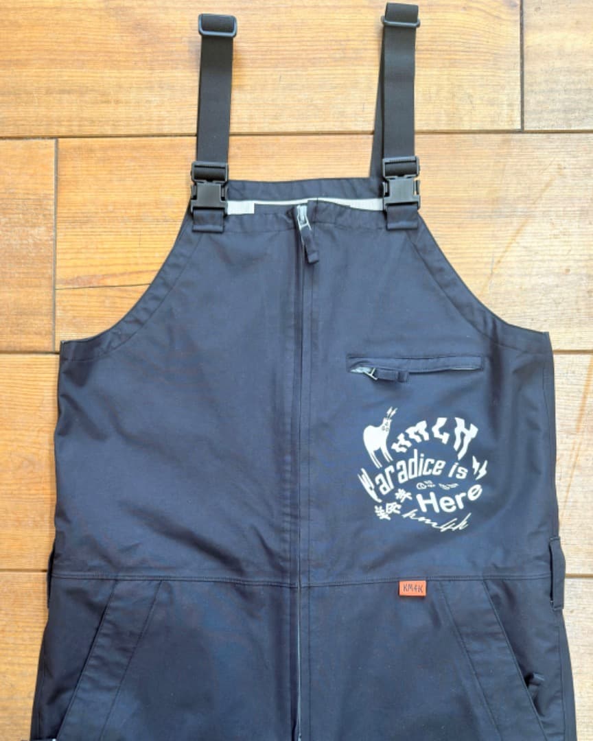 KM4K　PARADICE BIB PANTS 　ブラック Mサイズ