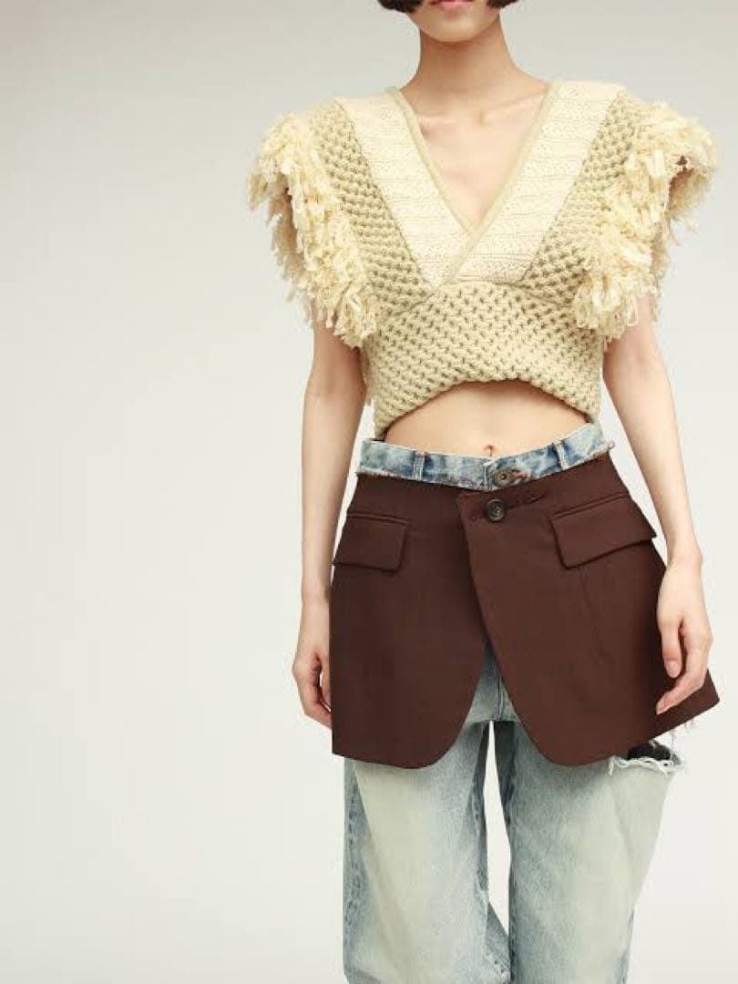 トップス leinwande patchwork fringe top