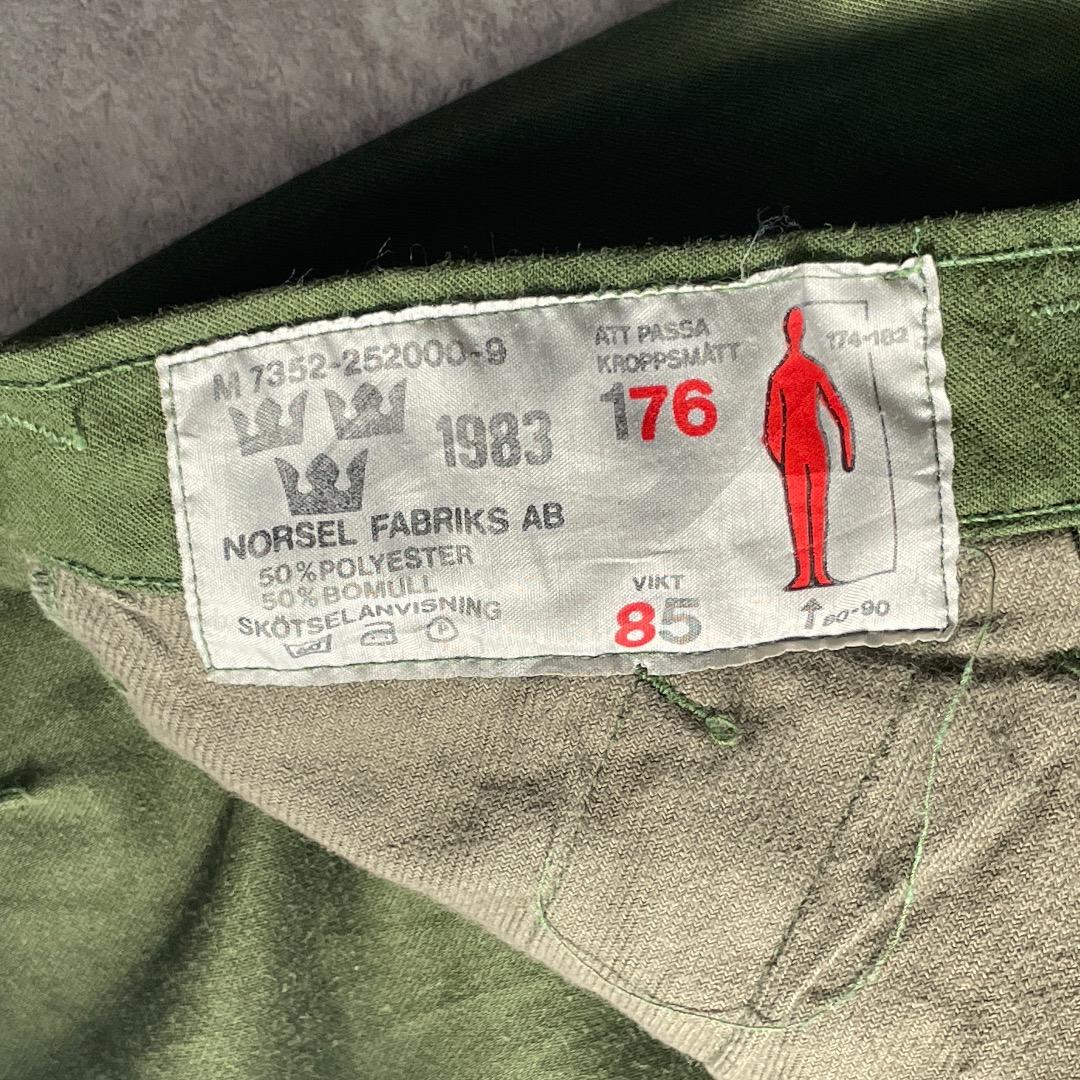 80s スウェーデン軍 実物 M59 ワークパンツ 176